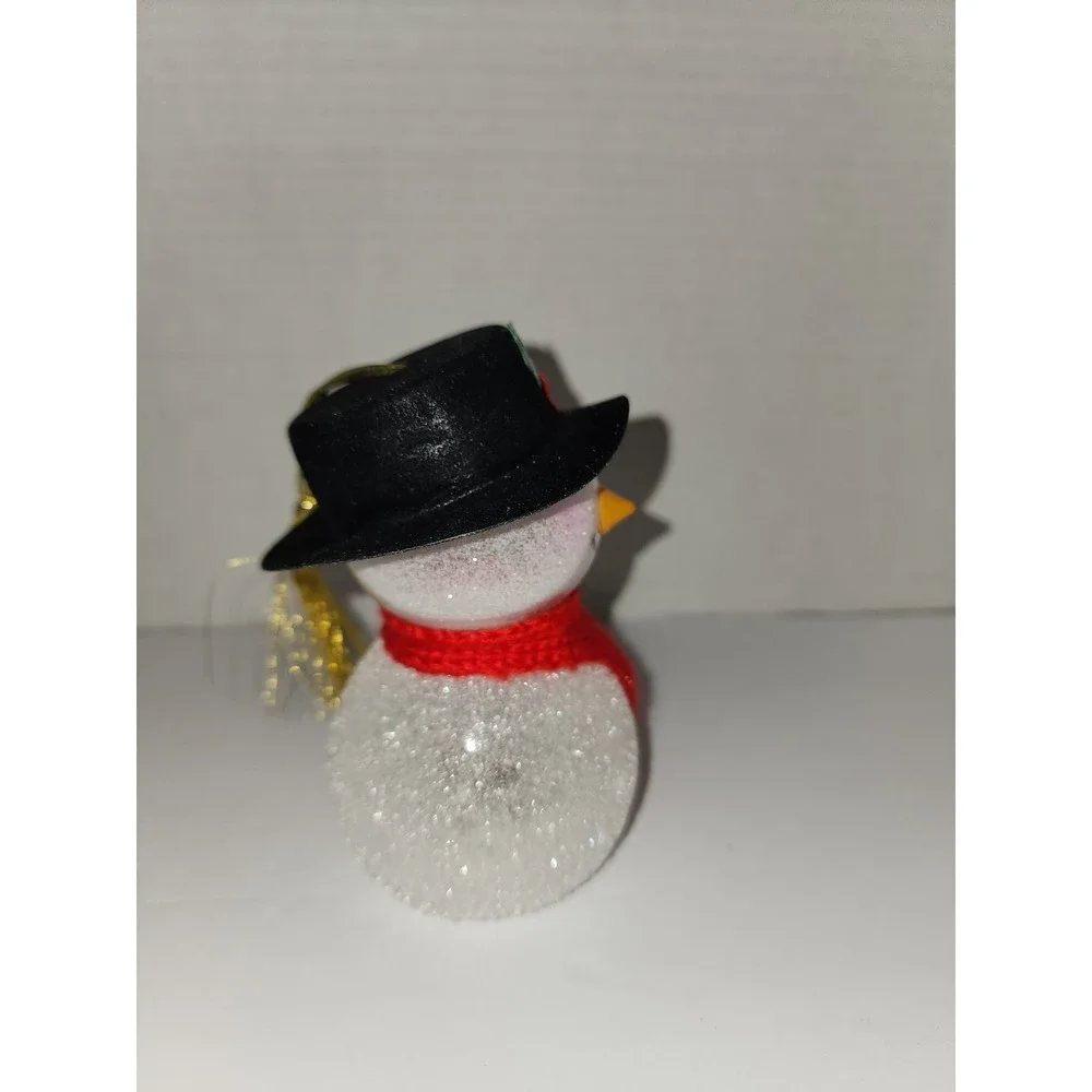Lenox Wonder‎ Ball Snowman with Top Hat Lit Color Changing